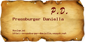 Pressburger Daniella névjegykártya